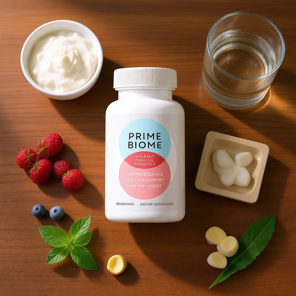 bottle of Prime Biome gummies