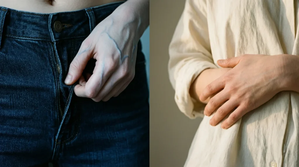 The transition from discomfort to relief